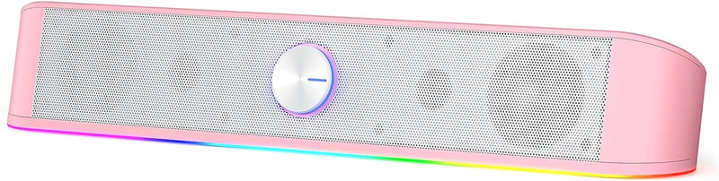 Redragon GS560 Adiemus RGB Desktop-Soundbar, 2.0-Kanal-Computerlautsprecher mit dynamischer Lichtlei