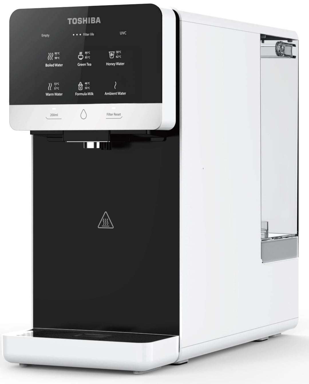 Toshiba Osmoseanlage, Wasserfilter Trinkwasser, Auftisch, Keine Installation, Heisswasserspender, Um