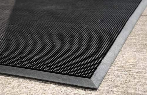 Durable Fussmatte, strapazierfähig, Gummi, Fingerspitze, für den Aussenbereich, 32" x 39", Schwarz,