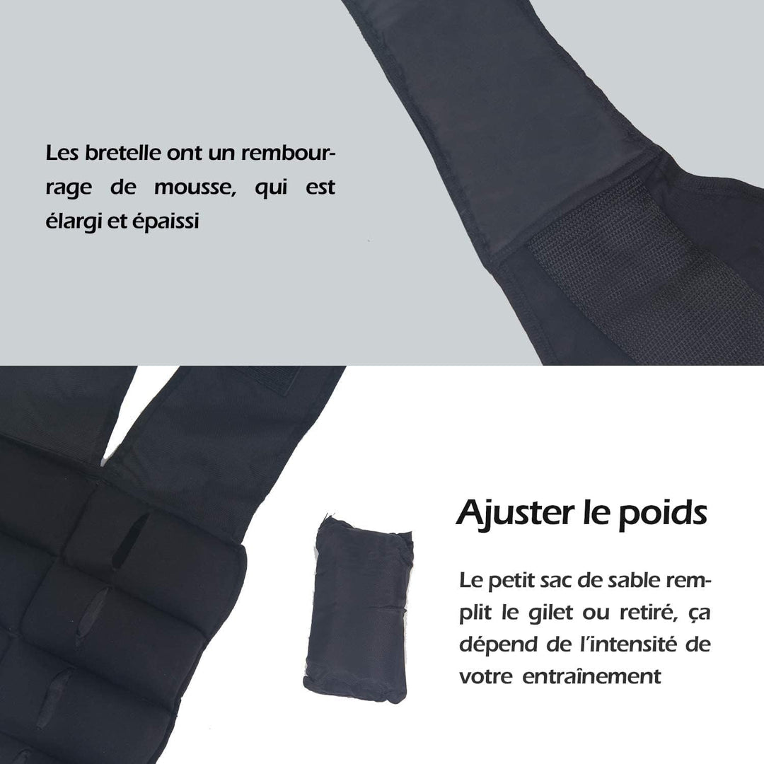 ISE Gewichtsweste Verstellbar von 5 kg 10 kg 15 kg 20 kg 25 kg 30 kg Gewicht Warnwesten für Gewicht