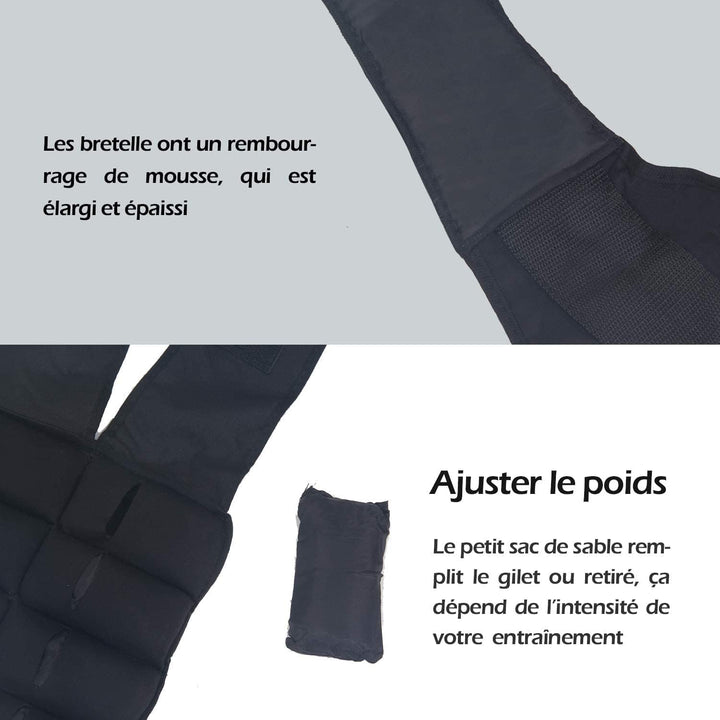 ISE Gewichtsweste Verstellbar von 5 kg 10 kg 15 kg 20 kg 25 kg 30 kg Gewicht Warnwesten für Gewicht