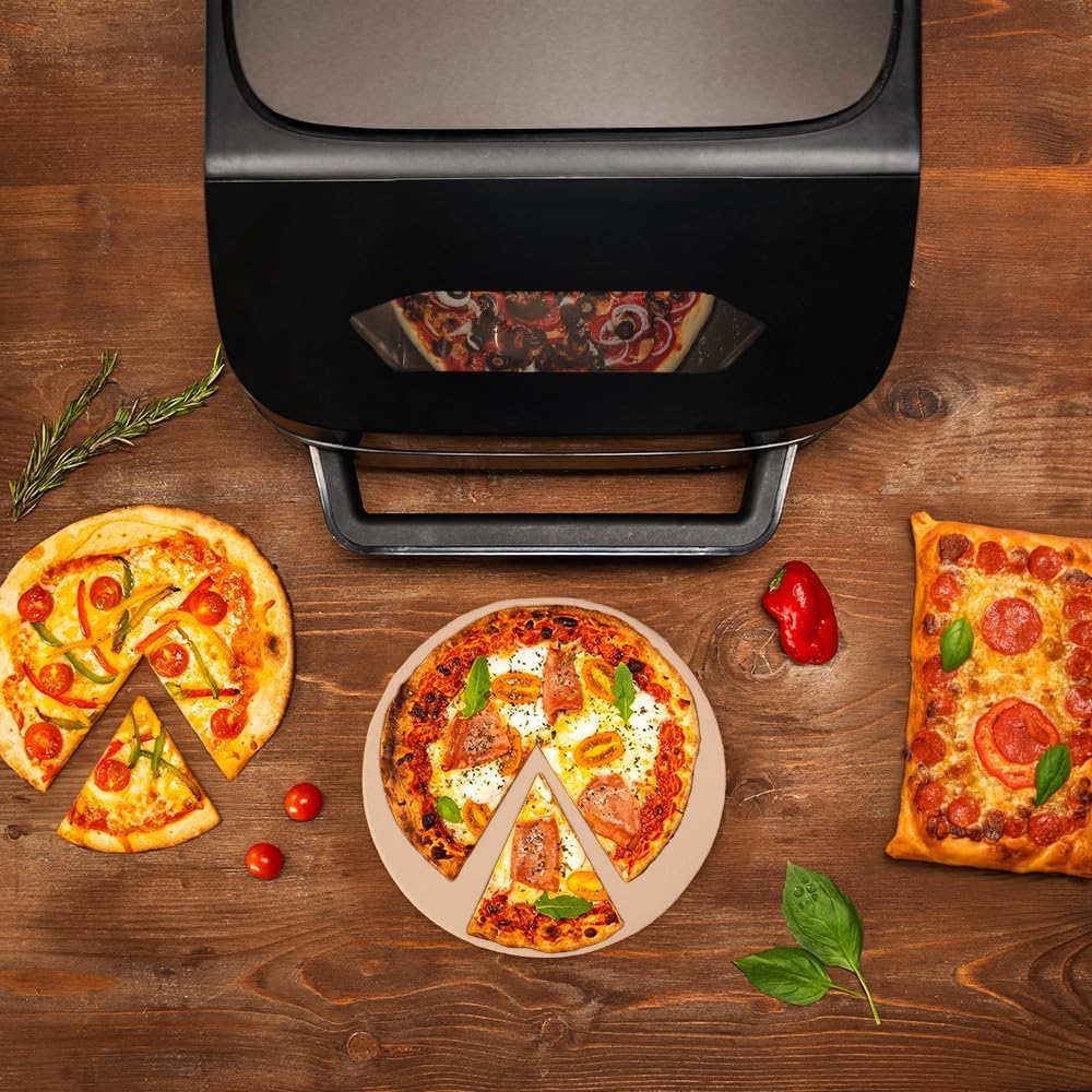 Cecotec Elektrischer Ofen für Pizza 7 l Pizza & Fry 7000. 2200 W, Pizza mit 13 Zoll, Touchscreen, 8