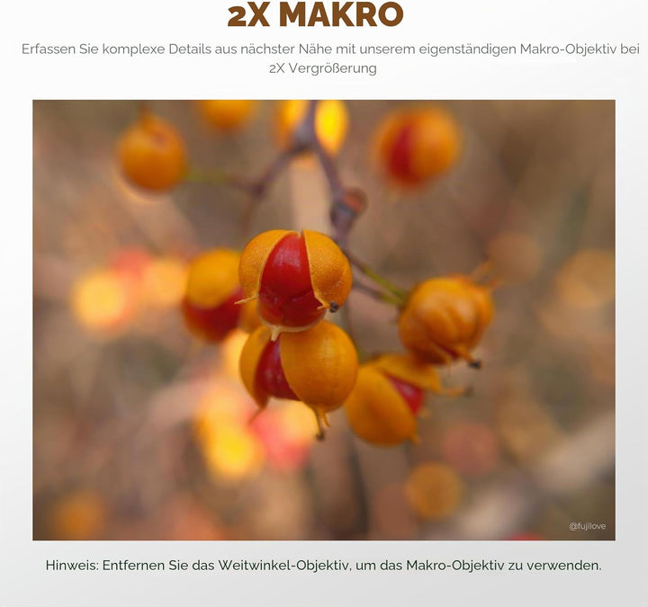 Freewell 2-in-1 Weitwinkel- & Makro-Objektiv kompatibel mit Fuji X100VI/X100V - Vielseitiges Design,