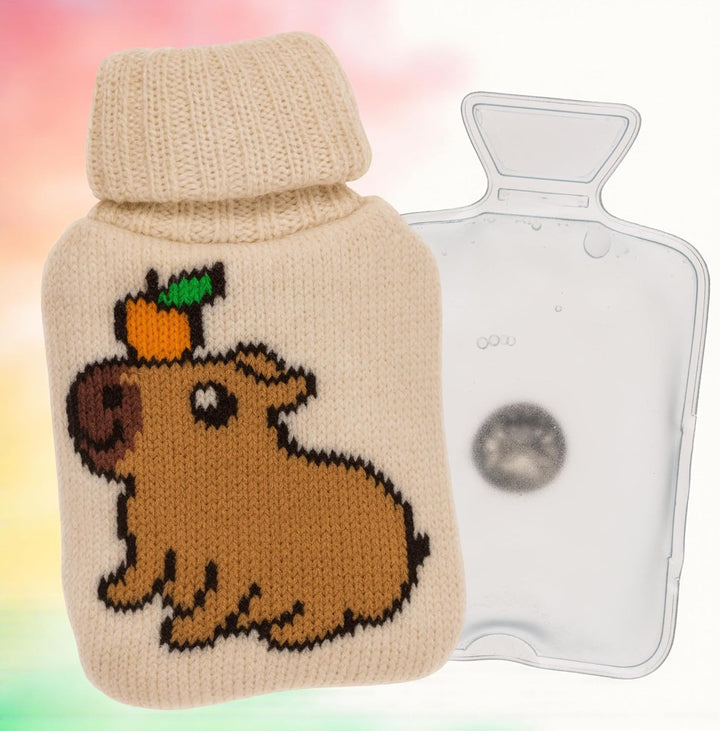 Set Handwärmer Taschenwärmer mit Strickhülle oder Fleeceüberzug, Fingerwärmer gegen kalte Hände im W