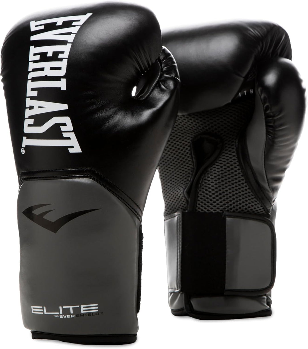 Everlast Unisex Powerlock Training Handschuhe 10oz Schwarz/Grau, 10oz Schwarz/Grau