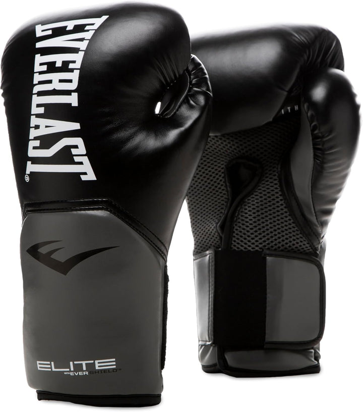 Everlast Unisex Powerlock Training Handschuhe 10oz Schwarz/Grau, 10oz Schwarz/Grau