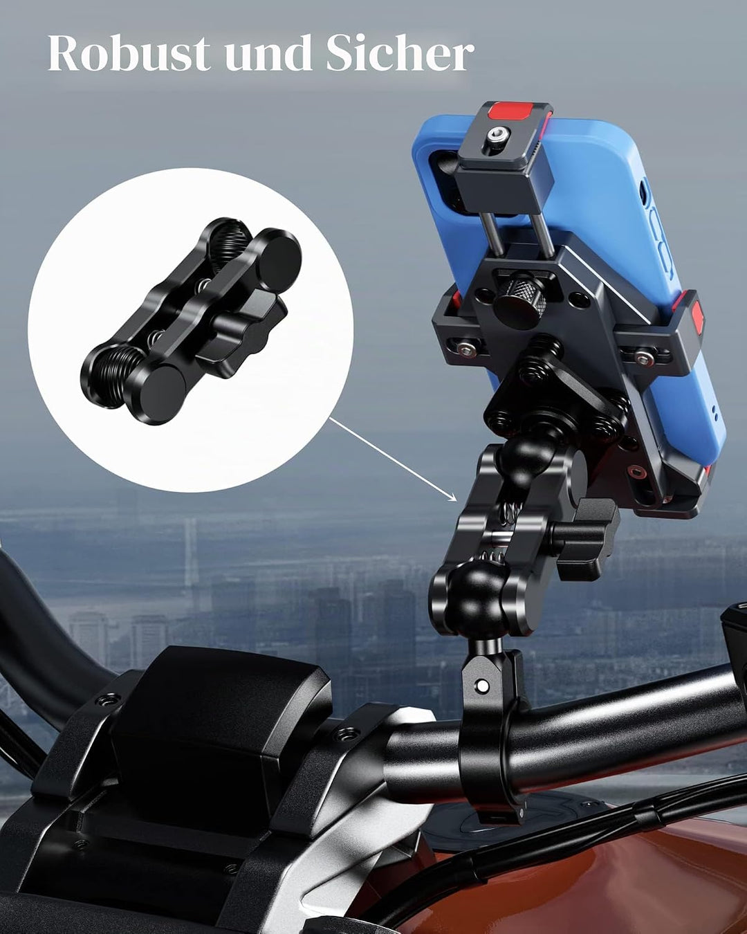 BRCOVAN Aluminiumlegierung Doppelsockelarm (Mittlerer Arm) Kompatibel mit RAM Mounts B Grösse 1 Zoll