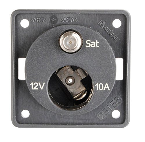 Berker Integro Antennensteckdose 12 V und SAT anthrazit matt, SB-verpackt
