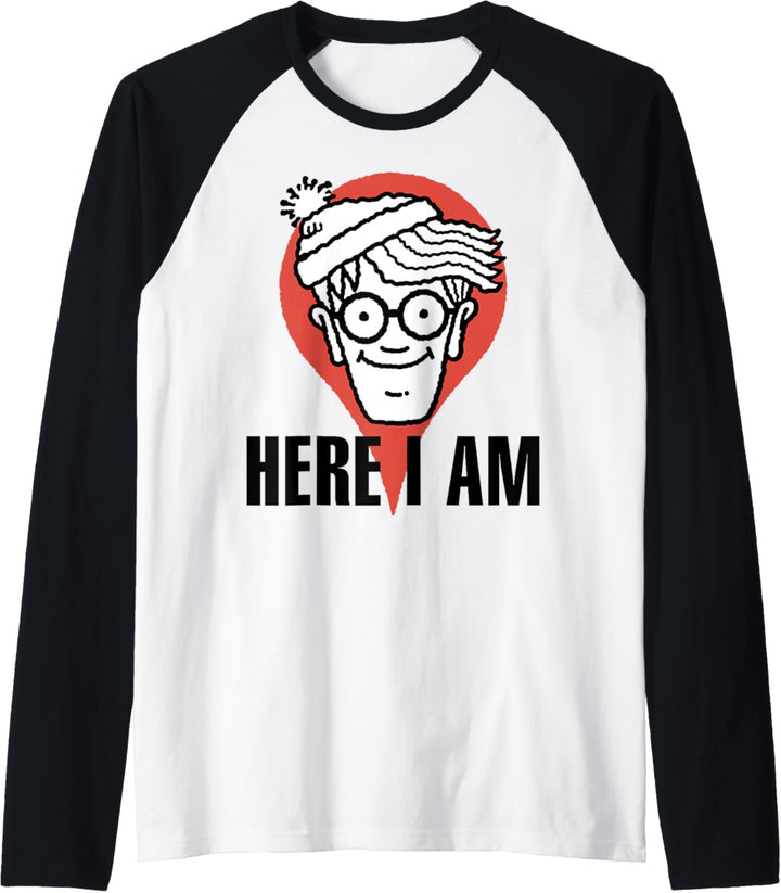 Where's Waldo? Here I Am Pocket Raglan