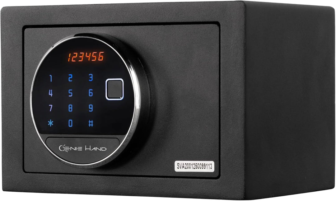 Genie Hand | Motorisierter Zeittresor mit Rückwärtszählung - Fingerabdruckleser - Notstromversorgung