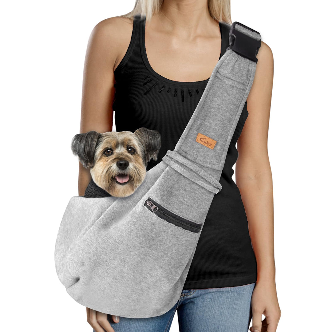 Cuby, Hund- und Katzentragetasche, kleine Hundetragetasche mit verstellbarem Riemen und Reissverschl