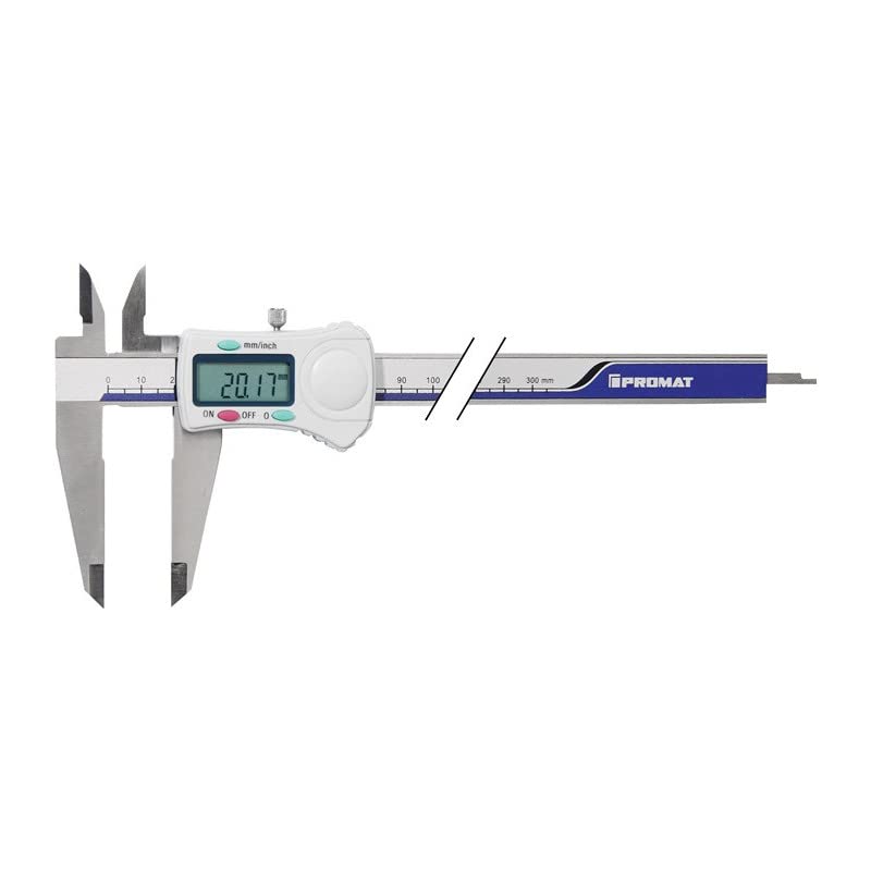 PROMAT Digital-Messschieber DIN862 300 mm mit Feststellschraube für Innen-, Aussen- und Tiefenmessun