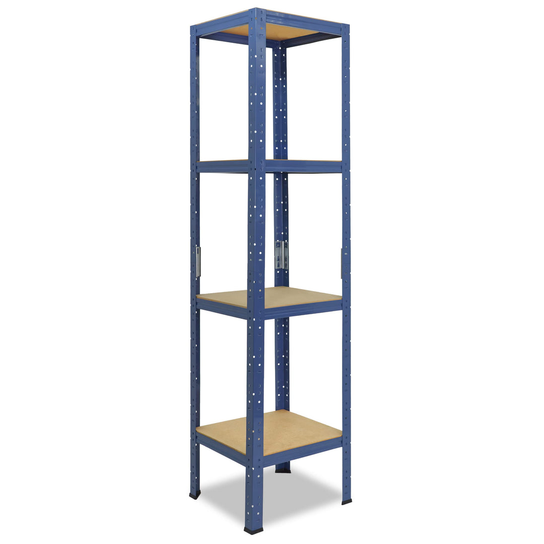 shelfplaza® 155x60x60cm Home Schwerlastregal blau/Metallregal mit 4 Böden/Kellerregal Metall, Garage
