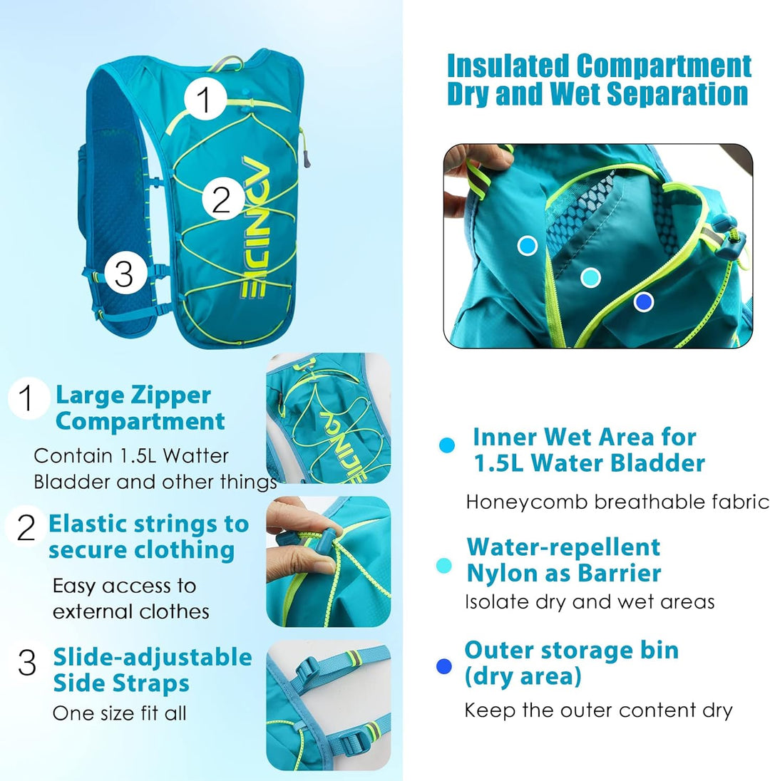 Trinkrucksack, Geila Running Trinkweste, Marathon Trail Running Rucksack, Atmungsaktiver Rucksack Ou