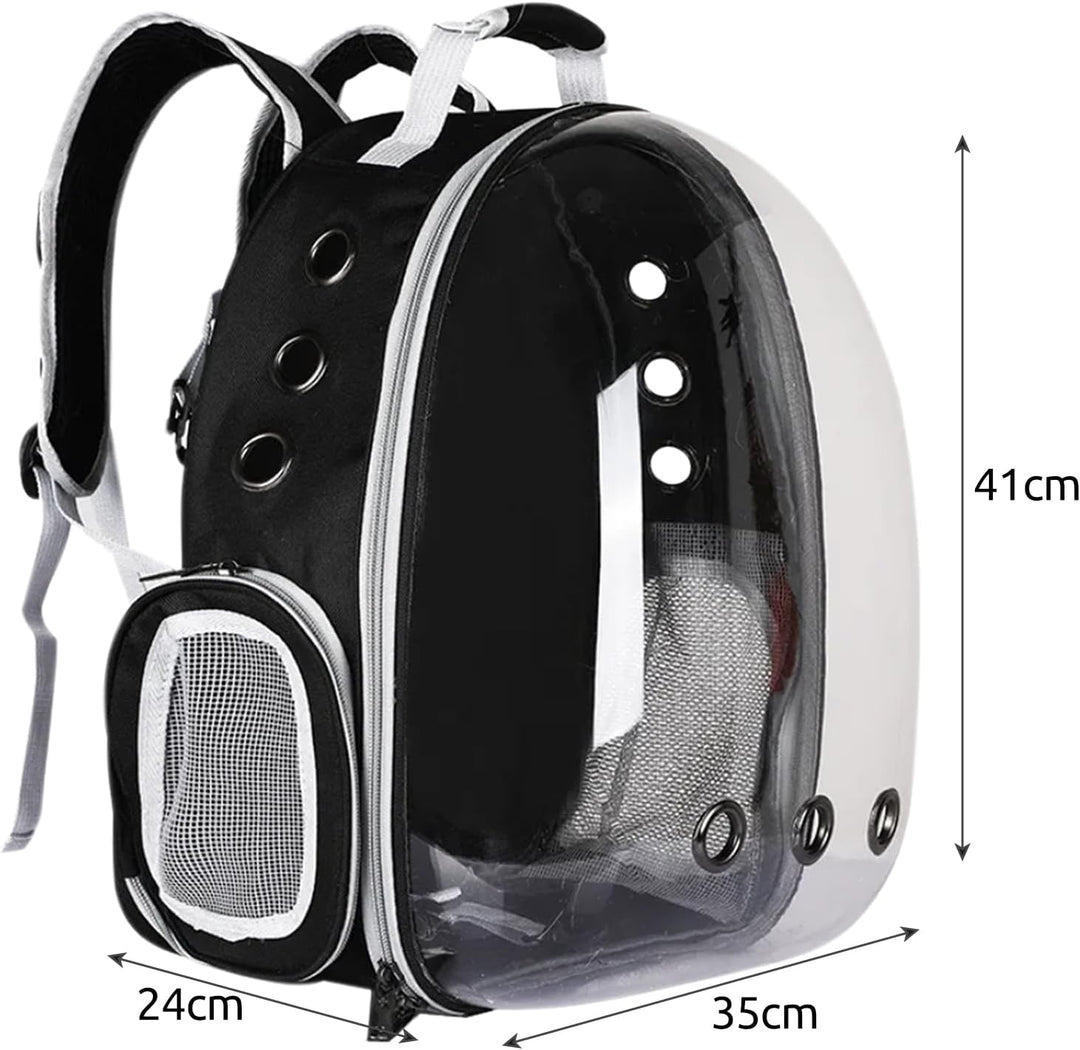 Haustier Rucksack Purlov mit transparentem Plexiglas Atmungsaktiv Raumkapsel für 10kg 23309