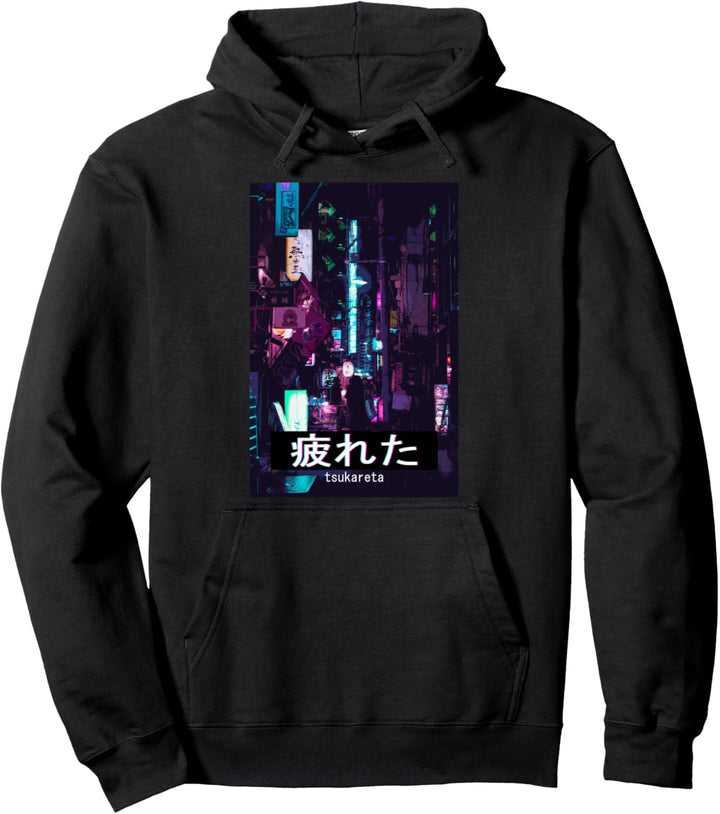 Ästhetische Anime Vaporwave Japan 80er 90er Memes Tokyo Pullover Hoodie