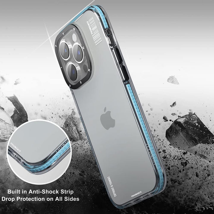 YOUNGKIT für iPhone 14 Pro Hülle, Stossfeste Kratzfeste Schutzhülle Slim Klar Case Dünne Griffige Tr