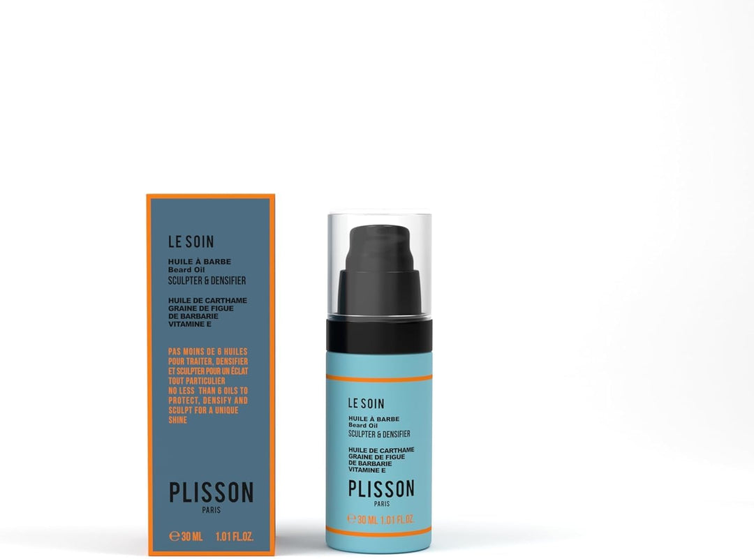 Plisson - Bartöl mit 6 Ölen, angereichert mit natürlichem Vitamin E – 99 % Inhaltsstoffe natürlichen