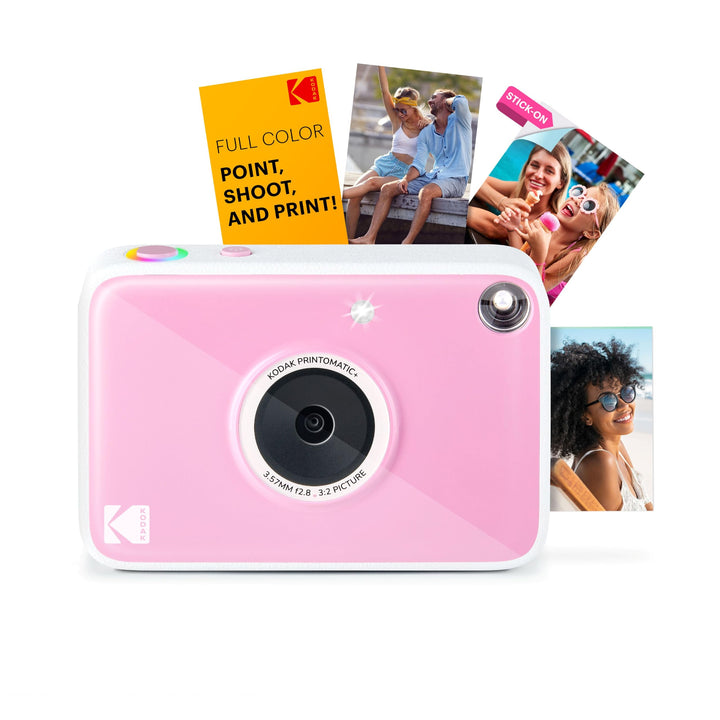 Kodak Printomatic+ Sofortbild Digitalkamera 10MP mit RGB LED, druckt Vollfarb-Fotos auf Zink 2x3” Pa
