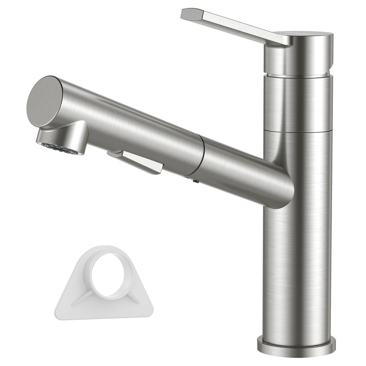 DAYONE Küchenarmatur mit Ausziehbarer Brause, SUS304 Edelstahl Hochdruck Wasserhahn Küche, Spültisch