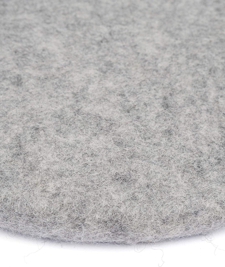 myfelt Flache Filz Sitzauflage, Filz Stuhlauflage - Carl - rund, Ø 36 cm, Grau Grau Meliert, Grau Me