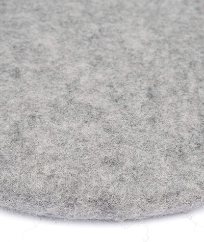 myfelt Flache Filz Sitzauflage, Filz Stuhlauflage - Carl - rund, Ø 36 cm, Grau Grau Meliert, Grau Me