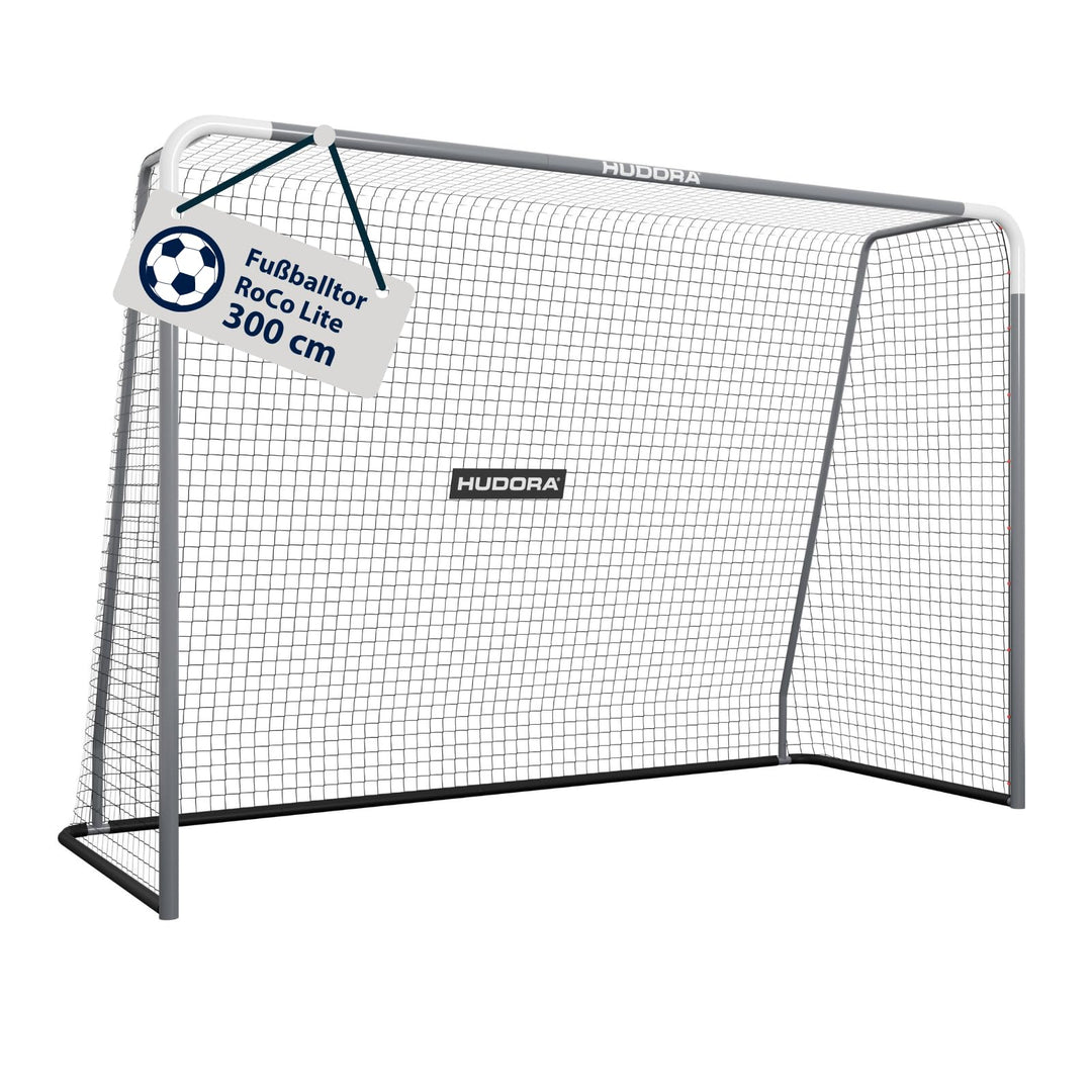 HUDORA Fussballtor RoCo Lite – Kinder Gartentor für Outdoor Training &amp; Freizeit – stabiles Stahl-Tor