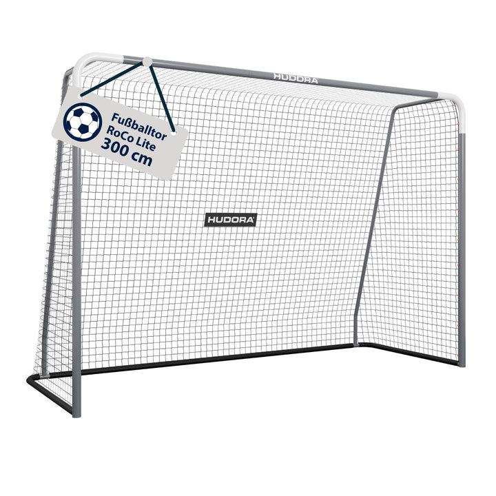 HUDORA Fussballtor RoCo Lite – Kinder Gartentor für Outdoor Training &amp; Freizeit – stabiles Stahl-Tor