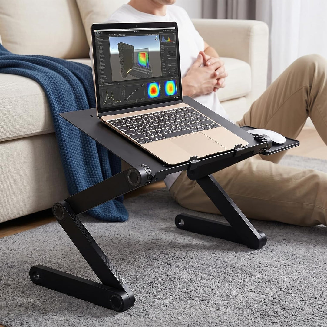 Faltbar Laptoptisch Laptop Ständer Höhenverstellbar Notebook Tisch Couch Laptop Tisch für Bett Höhen