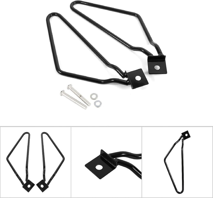 GOTOTOP Satteltaschenhalterung, 2X Motorrad-Satteltaschenhalterung für XL883/1200 HD1450/1584(Schwar