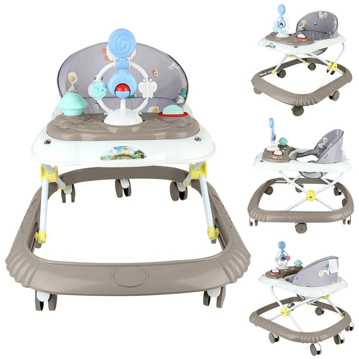 Lauflernhilfe für Jungen und Mädchen,Baby Gehfrei Lauflernwagen mit Spielcenter,Geräuscharm, Anti-Ro