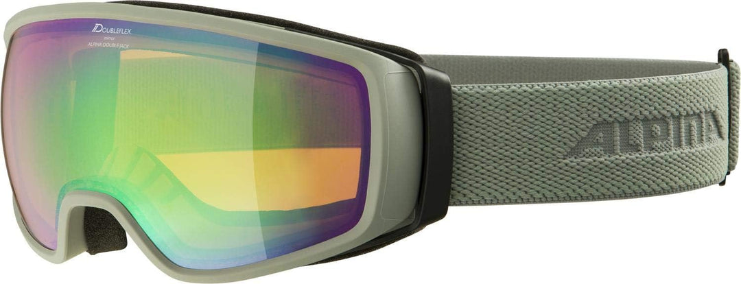 ALPINA DOUBLE JACK Q-LITE - Verspiegelte, Kontrastverstärkende OTG Skibrille Mit 100% UV-Schutz Für