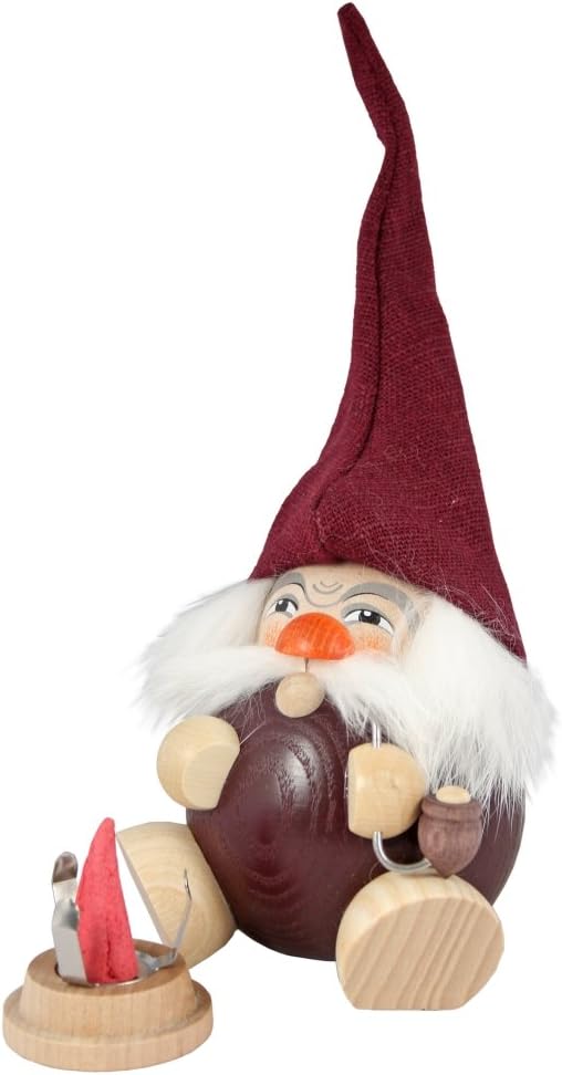 Seiffener Volkskunst | Räuchermann Figur | Duftzwerg 19 cm | Räucherfigur | Räuchermännchen Erzgebir