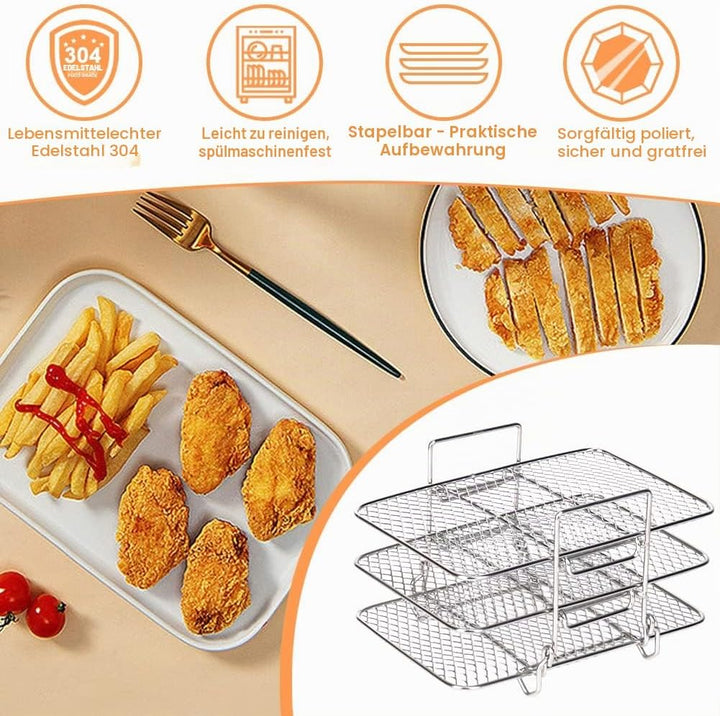 YQL Airfryer Zubehör für Ninja Foodi Dual Zone AF300EU, AF400EU, Heissluftfritteuse Zubehör 304 über