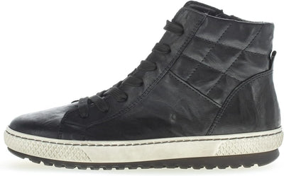 Gabor Damen High-Top Sneaker, Frauen Halbschuhe,Wechselfussbett 37.5 EU Schwarz, 37.5 EU Schwarz