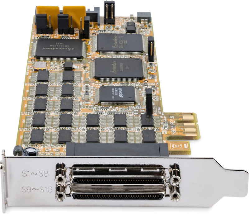 StarTech.com PCI Express Serielle Karte - 16 DB9 RS232 Ports - Niedrig + Vollprofil - Serieller Adap