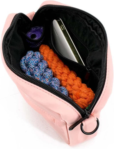 wasserdichte Leckerlibeutel für Hunde, Dog Walking Bag, integrierter Kotbeutelspender, verstellbare