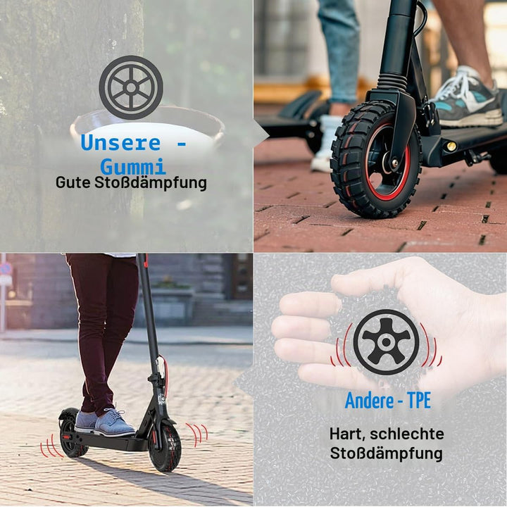 10x2.75-6.5 E Scooter Reifen, Reifen Schlauch für Elektroroller, Extra Dicker & Haltbar 10 Zoll E Sc