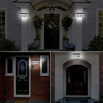 Solar beleuchtete Hausnummer, T-SUNUS Solar LED Hausnummernleuchte 10 LED mit Dämmerungsschalter Was
