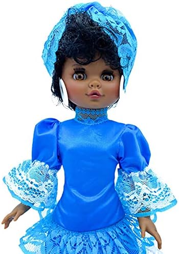 Religiosa Santera Göttin Yemaya Kleid, Blau, für Puppen-Kollektion Sintra, Simona, Mari's, Pepa's od
