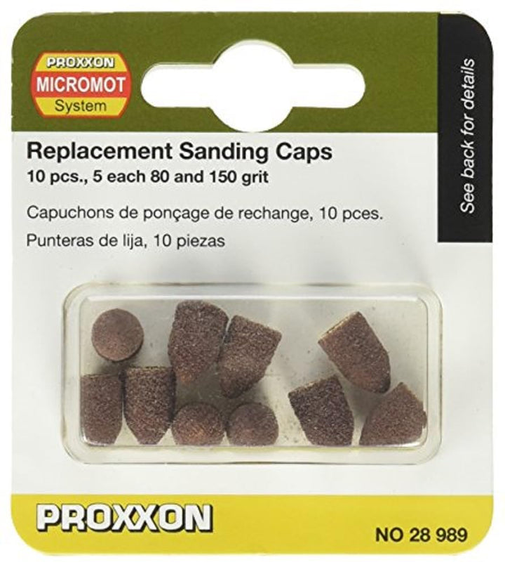 Proxxon Ersatzschleifkappen K80+150, 5 Stück, rostrot, 28989