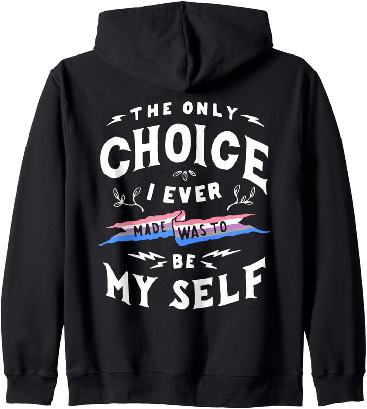 Only Choice To Be Myself Genderfluid Retro LGBTQ Pride Flag Kapuzenjacke