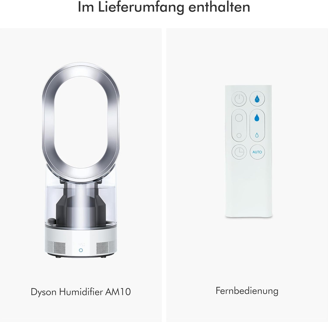 Dyson AM10 Luftbefeuchter und Ventilator, Ultrafeine Kaltluft-Befeuchtung, Automatische Feuchtigkeit