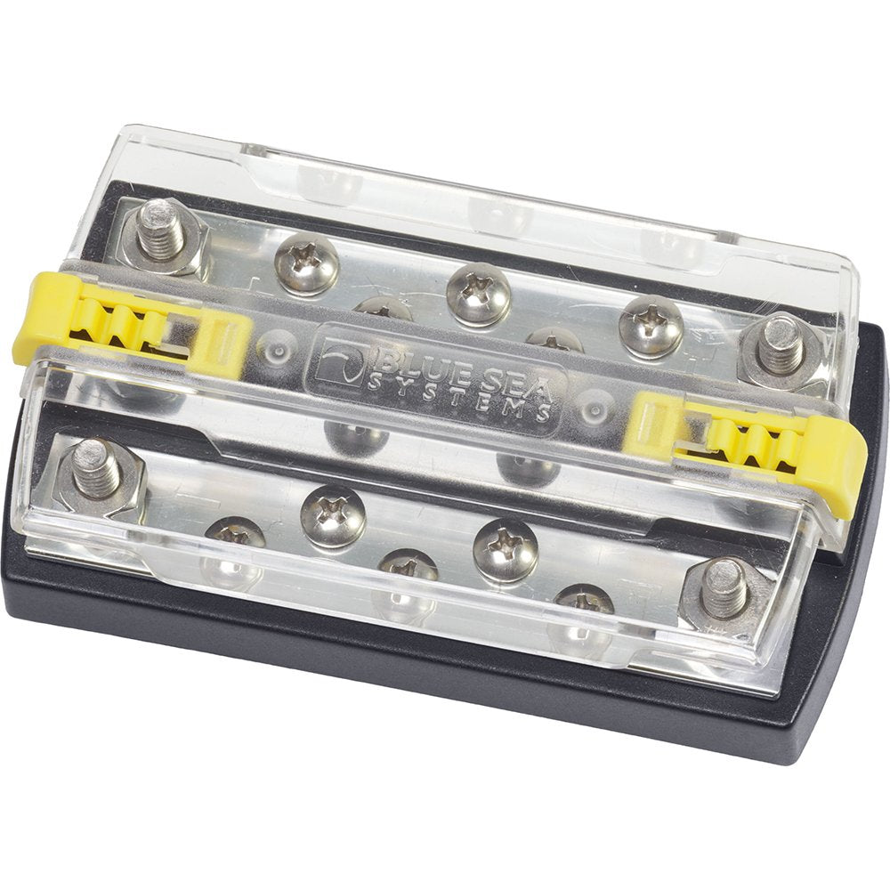 Blue Sea Systems 2723 DualBus 150 A Common 4 x 5/16 Zoll Bolzen und 5 x 10-32 Schraubklemme.