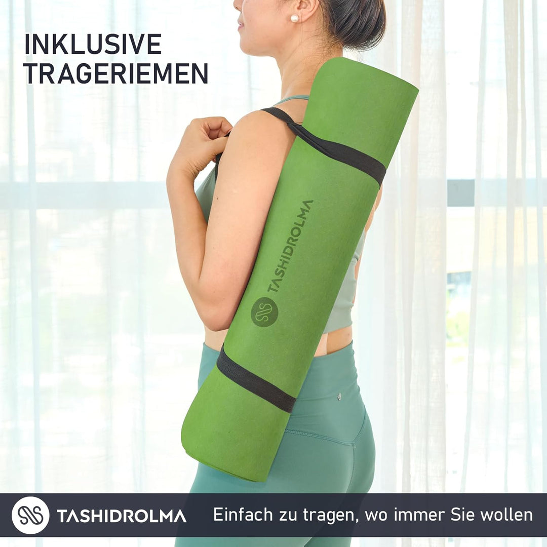 Yogamatte Rutschfest, Gymnastikmatte Mit Tragegurt, Sportmatte Für Fitnessstudio, Zuhause, Reisen, 1