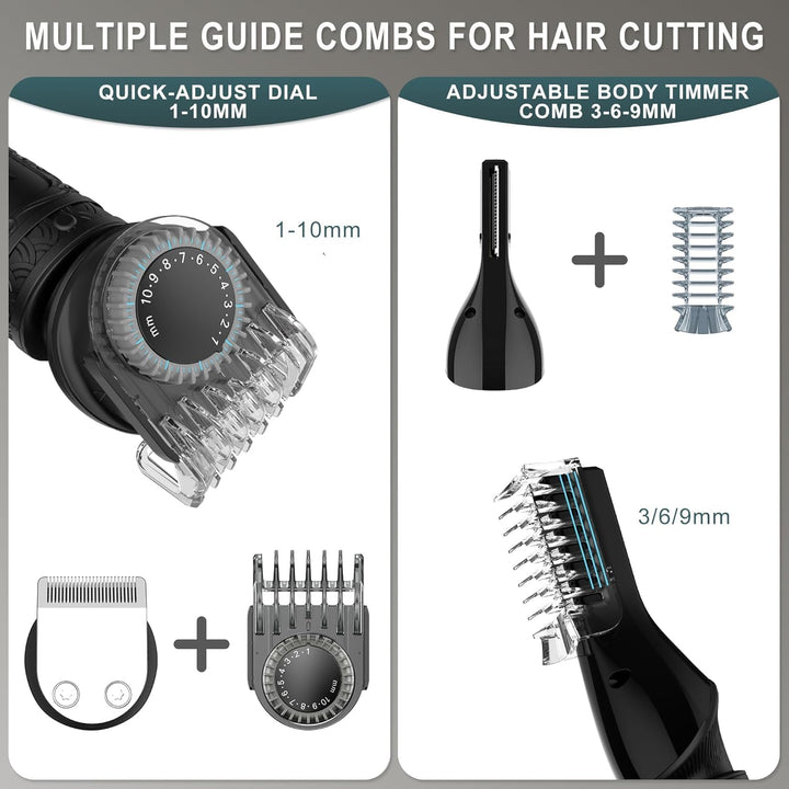 Surker Haarschneidemaschine Set Profi Haarschneider Herren Präzisionstrimmer Barttrimmer Bartschneid