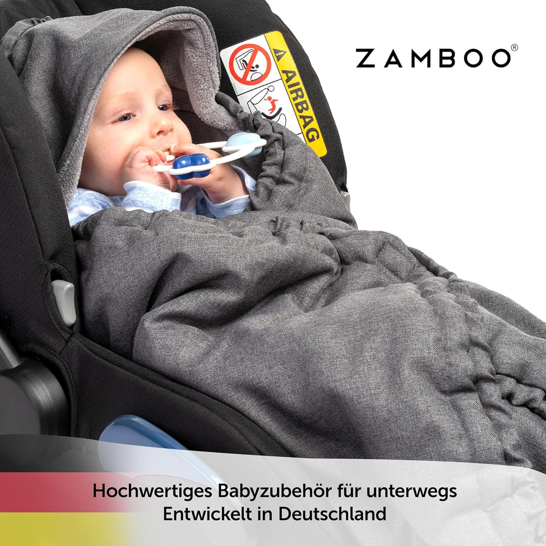 Zamboo Einschlagdecke für Babyschale und Kinderwagen - praktische Alternative zum Baby Winter-Fusssa