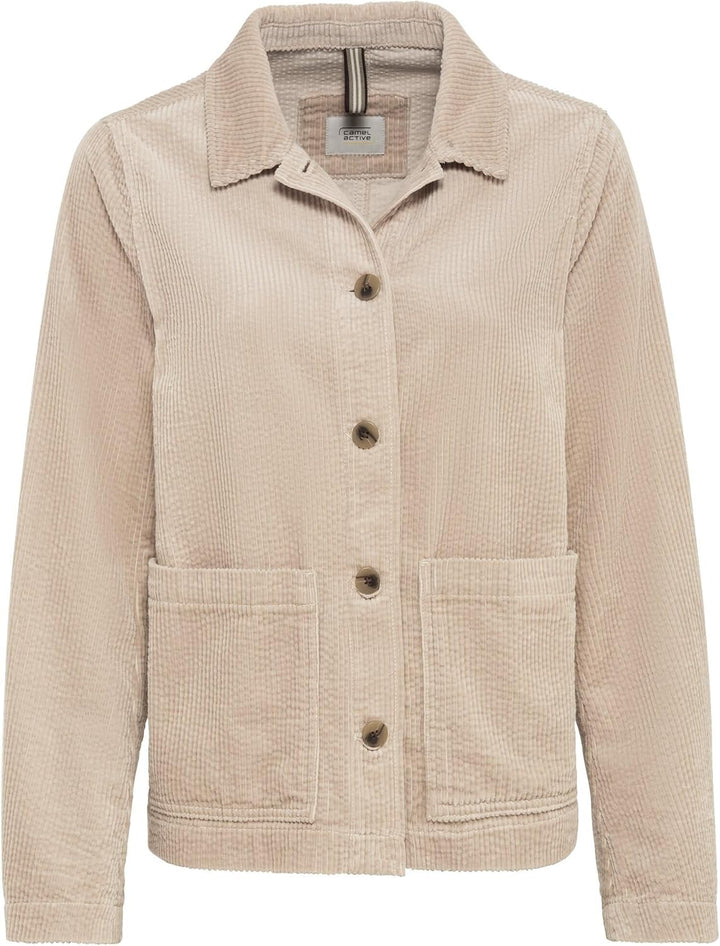 camel active Damen Breitcord Worker Jacket 42 Beige, 42 Beige