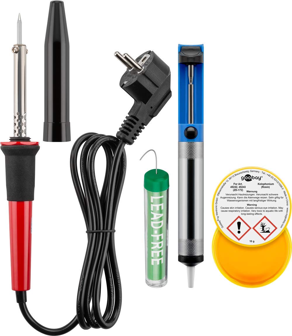 Fixpoint 45242 Lötkolbenset Lötset für feine Lötarbeiten, 30 W, 5-teilig