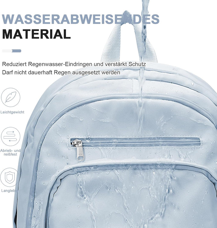 Rucksack Damen Herren, Leichter Schulrucksack Teenager Mädchen Jungen, Wasserabweisend Uni Rucksack